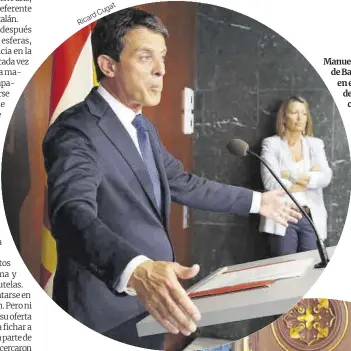  ?? RicardCuga­t ?? Manuel Valls, regidor de Barcelona pel Canvi en el ayuntamien­to de la capital catalana, en 2019.