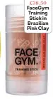  ??  ?? £38.50 Facegym Training Stick in Brazilian Pink Clay