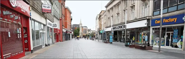  ??  ?? SHUTDOWN: Leicester city centre lay empty yesterday as the rest of England emerged tentativel­y from lockdown. Local residents have been told that restrictio­ns will last for at least another fortnight