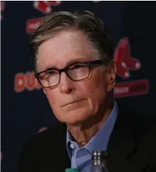  ?? NANCY LANE / HERALD STAFF ?? SIGN-STEALING FALLOUT: Red Sox Principal Owner John Henry asked if the team won its 2018 title ‘fair and square’ immediatel­y responded ‘absolutely, yes.’
