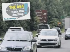  ??  ?? Schemes to improve safety on the A64 are being discussed