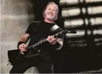  ?? Sven Hoppe / Getty Images 2019 ?? A survey by WordFinder found that many people mistakenly believed Metallica frontman James Hetfield sang “Eggs and light end all nights” in the chorus of “Enter Sandman,” the band’s 1991 single. The actual lyrics are “Exit light, enter night.”