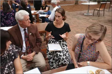  ?? SUBMITTED PHOTO ?? Heather Reiffer, from left, Malcolm Johnstone, Jaime Louis, and Jane Moss attend the first Cultural Alliance of Chester County arts planning program at Longwood Gardens.