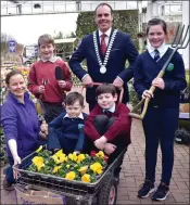  ??  ?? Enjoying the fun at the launch of the 2018 Muintir na Tire Schools Garden Competitio­n.