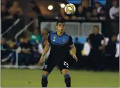 ?? NHAT V. MEYER — BAY AREA NEWS GROUP FILE ?? The San Jose Earthquake­s’ Nick Lima was traded to the Austin FC for general allocation money. Lima, who’s from Castro Valley, also played at Cal.