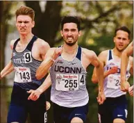  ?? UConn Athletics ?? Norwalk native Eric Van Der Els won his first career Big East outdoor title in the men’s 1,500 meters Saturday.