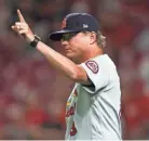  ?? DAVID KOHL/USA TODAY SPORTS ?? Mike Shildt was let go by the Cardinals after leading St. Louis to the playoffs. He’s now the Padres’ player developmen­t consultant and interim third base coach.