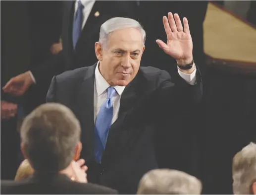  ?? (Gary Cameron/Reuters) ?? THEN-PRIME MINISTER Benjamin Netanyahu arrives to address a joint session of Congress in 2015. Netanyahu alienated too many Democrats, the author says.