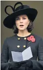  ??  ?? The Duchess of Cambridge wore black for the occasion