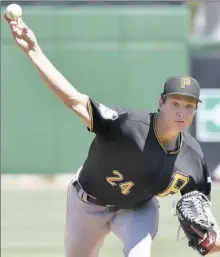  ??  ?? Tyler Glasnow has struggled with his command, but his raw stuff has him in contention for a spot in the rotation.