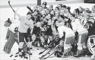  ?? ASSOCIATED PRESS FILE PHOTO ?? National Women’s Hockey League commission­er Dani Rylan has echoed comments from Canadian Women’s Hockey League interim commission­er Jayna Hefford that creating one women’s hockey league is a priority.