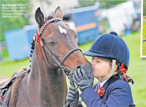  ?? ?? Best friends Kirsten Wilson (6) from Alyth and pony Fingerpost Ella took part in the lead rein class