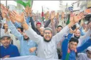  ?? AP ?? Pakistani protesters in Karachi on Thursday.
