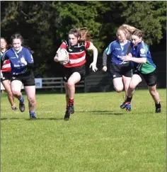  ??  ?? Wicklow under-16s on the attack against ARGO.