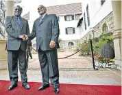  ?? Picture: LEBOHANG MASHILOANE
Picture: GALLO IMAGES ?? SECURE: Jacob Zuma and Namibia’s Hifikepuny­e Pohamba at the Presidenti­al Guesthouse in Pretoria