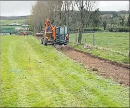  ??  ?? Some of the work being performed at Galbally AFC.