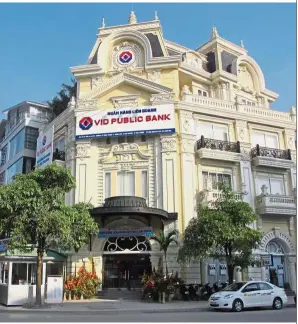  ??  ?? Expanding footprint: A Public Bank branch in Vietnam. Last year, Public Bank Vietnam Ltd establishe­d six new branches in that country.