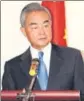  ?? AFP ?? Chinese FM Wang Yi