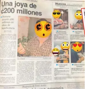  ?? ARCHIVO ?? El pegó ¢200 millones a inicios de los años 90.