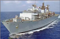  ??  ?? Futile? HMS Bulwark is one of the Navy ships in the Med