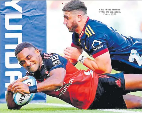  ?? Picture: STUFF ?? Sevu Reece scored a try for the Crusaders.