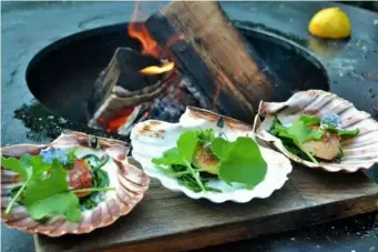  ??  ?? Up in my grill: the BBQ Club on London’s Southbank (Southbank centre)