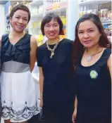  ??  ?? Rikka Dylim, The Body Shop president Dr. Sylvia Huang and marketing director Jo-i Kapunan.