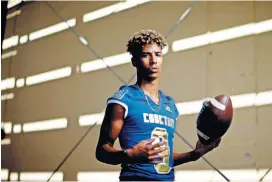  ?? [BRYAN TERRY/ THE OKLAHOMAN] ?? Choctaw's Chase Jackson is No. 17 on The Oklahoman's Super 30 list for the state's top class of 2021 prospects. He is the state's top-ranked wide receiver, according to the 247Sports composite.