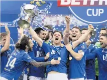  ??  ?? Cup success Callum Davidson’s Perth men have enjoyed a terrific season and Saints WFC are delighted