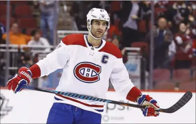  ?? The Associated Press ?? Max Pacioretty, formerly the Montreal Canadiens’ captain, was traded late Sunday night to the Vegas Golden Knights for Tomas Tatar, prospect Nick Suzuki and a 2019 second-round pick. Vegas then signed Pacioretty to a four-year contract extension on Monday.