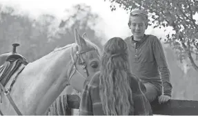  ?? DAN PARSONS ?? Jake Satow, 14, plays a boy named Jason in the film “Adeline.” Jason befriends a horse named Adeline, who helps him through difficult times.