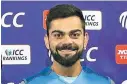  ?? Picture: SHAUN ROY/GALLO IMAGES ?? VITAL COG IN THE WHEEL: India’s Virat Kohli has brushed aside suggestion­s Australia are vulnerable.