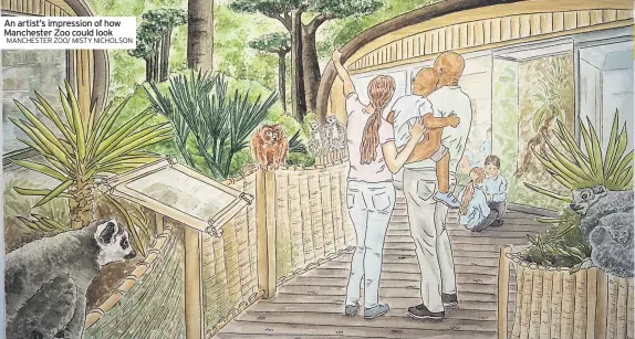  ??  ?? An artist’s impression of how Manchester Zoo could look