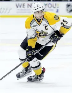  ?? MARK MALONE/ POSTMEDIA NETWORK ?? Sarnia Sting’s Jordan Kyrou led Team Canada to a 5- 2 win over Team Denmark on Friday.