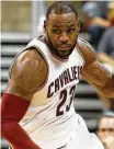  ?? Jay LaPrete / Associated Press ?? The Cavaliers’ LeBron James overwhelms opponents in the paint or on the perimeter.