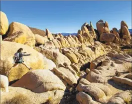  ?? Calvin B. Alagot Los Angeles Times ?? SEN. DIANNE FEINSTEIN “had a passion for the Mojave Desert,” a longtime friend says. Above, White Tank Campground in Joshua Tree National Park.