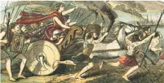  ??  ?? On the woad: Boudicca leads the British army in Henry Tyrrell’s History of England (1860)