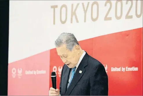  ?? POOL / REUTERS ?? El ya expresiden­te del comité organizado­r de los Juegos de Tokio 2020, Yoshiro Mori, de 83 años