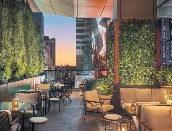  ??  ?? Laura Abanil says of the Times Square Edition: “There’s a terrace on the ninth level that’s essentiall­y a garden in the sky, and its perimeter is surrounded by trees.
You really feel transporte­d.”
The Marlton Hotel in New York City is cute, cool and cosy, she says.