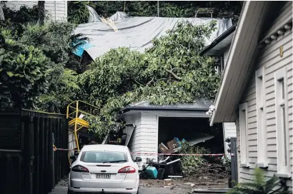  ?? PHOTOS: RNZ ?? Inundated . . . Flooded and damaged houses in Napier earlier this week.