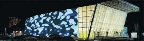  ??  ?? Liquid Landscapes, a digital animation by Nicolas Sassoon, can be viewed at the Chuck Bailey Recreation Centre 30 minutes after sunset until midnight.