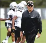  ?? Associated Press ?? Oakland Raiders head coach Jack Del Rio told his players to stay out of trouble and arrive to training camp ready to work after the team headed into a sixweek break following mini camp on Thursday.