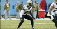  ?? MARK ZALESKI— THE ASSOCIATED PRESS ?? Saints safety Malcolm Jenkins had 11intercep­tions for the Eagles from 2014-19.