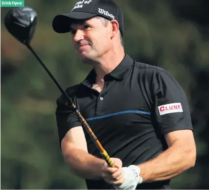  ??  ?? Back on course:
Padraig Harrington practices at Galgorm Castle ahead of his return to competitiv­e action after six months out