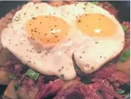  ?? JOURNAL SENTINEL FILES ?? Corned beef hash is on the midday menu at Hom Wood Fired Grill at Bayshore Town Center in Glendale.