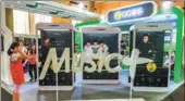  ?? PROVIDED TO CHINA DAILY ?? The stand of Tencent Music at an industry expo held in Beijing.