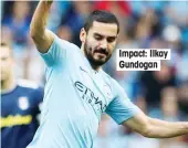  ??  ?? Impact: Ilkay Gundogan