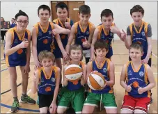  ??  ?? Thumbs up from the Ó Breannain NS talents on the court in the John Mitchels.