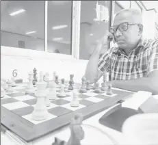  ?? ?? Loris Nathoo playing in the 2023 Guyana National Chess Championsh­ip