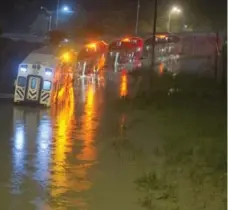  ?? KEITH BEATY/TORONTO STAR FILE PHOTO ?? Torrential rain in July 2013 caused the Don River to flood the rail line north of Bloor St., stalling a GO train and stranding passengers.